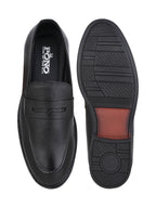 Men's Black Leather Penny Loafers for Office & Formal Wear