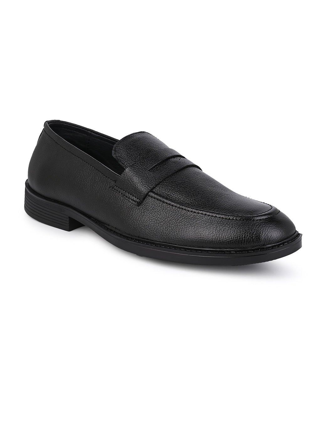 Men's Black Leather Penny Loafers for Office & Formal Wear