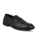Men's Black Leather Penny Loafers for Office & Formal Wear
