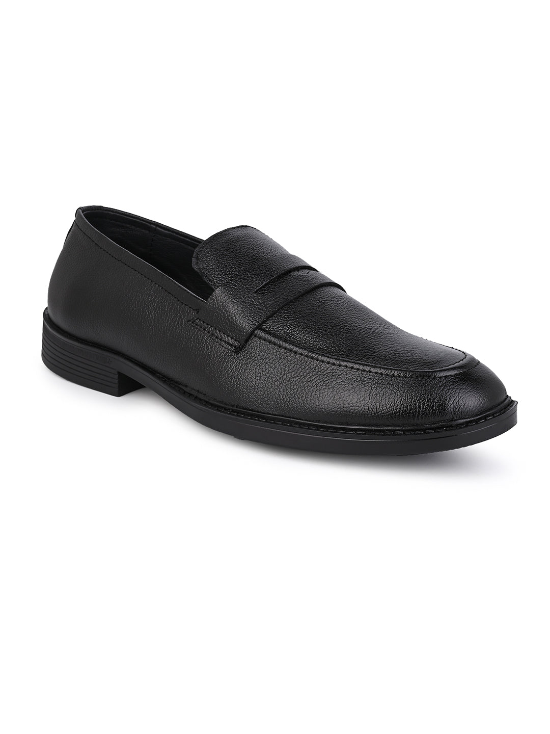 Men's Black Leather Penny Loafers for Office & Formal Wear