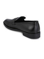 Men's Black Leather Penny Loafers for Office & Formal Wear