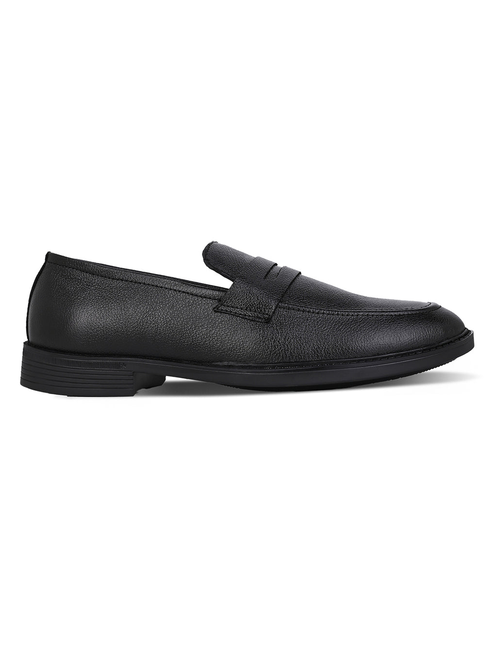 Men's Black Leather Penny Loafers for Office & Formal Wear