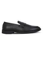 Men's Black Leather Penny Loafers for Office & Formal Wear