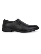 Men's Black Leather Formal Slip-On Shoes for Office Wear
