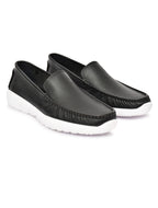 Feather Light Men's Black Slip-On Comfort Loafers