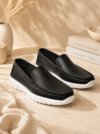 Feather Light Men's Black Slip-On Comfort Loafers