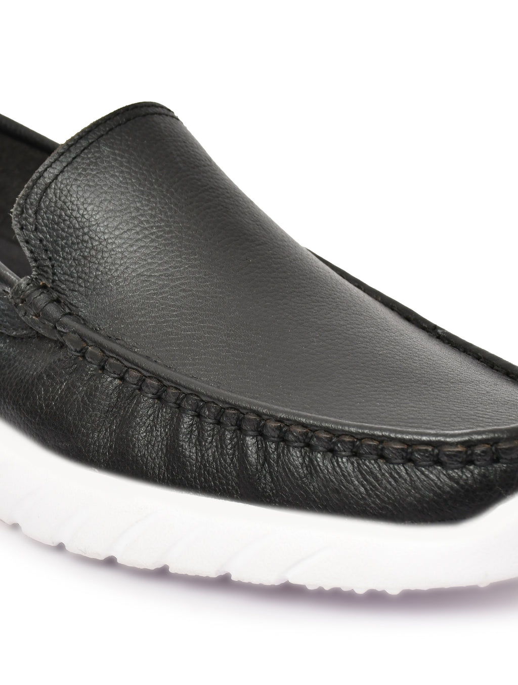 Feather Light Men's Black Slip-On Comfort Loafers