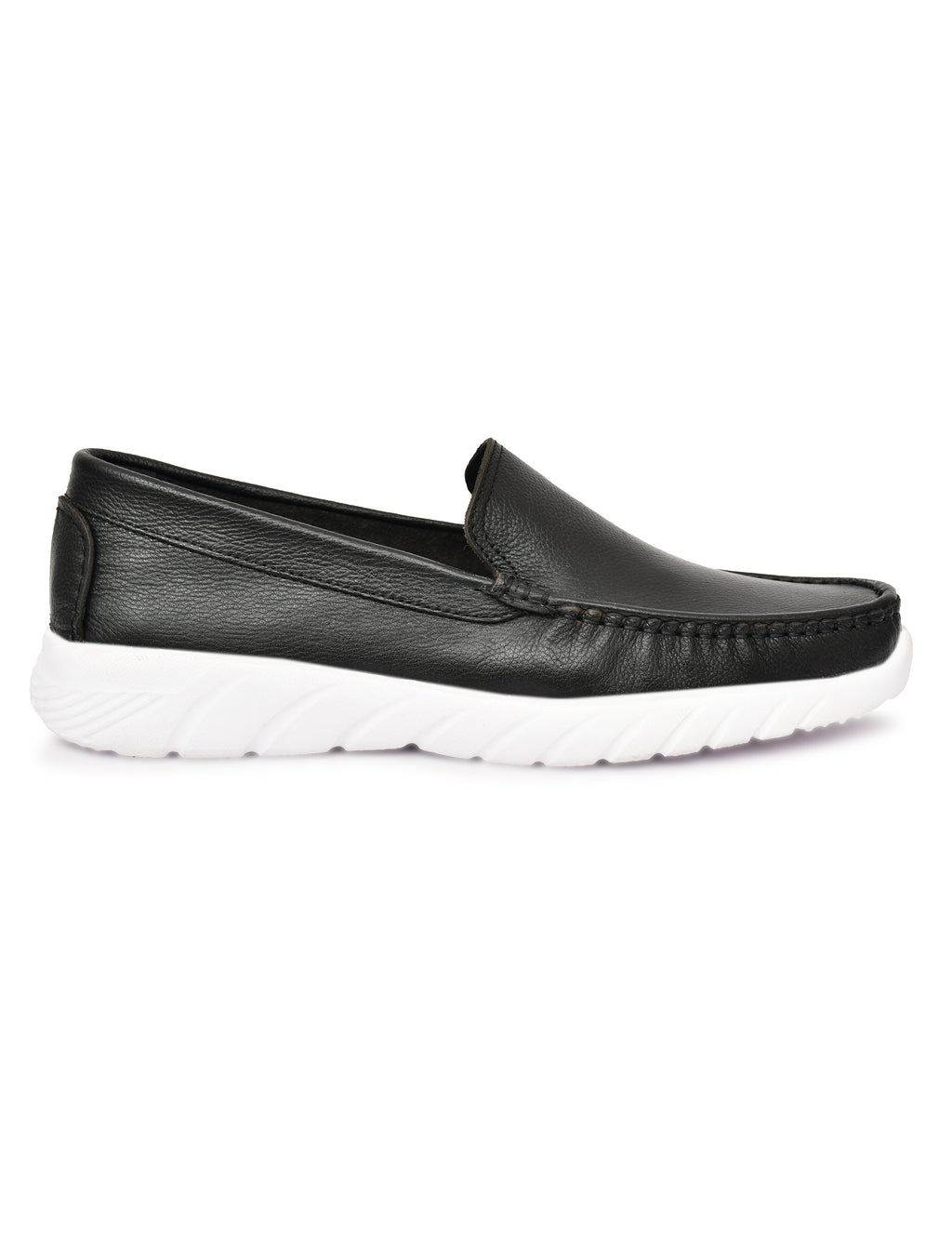 Feather Light Men's Black Slip-On Comfort Loafers