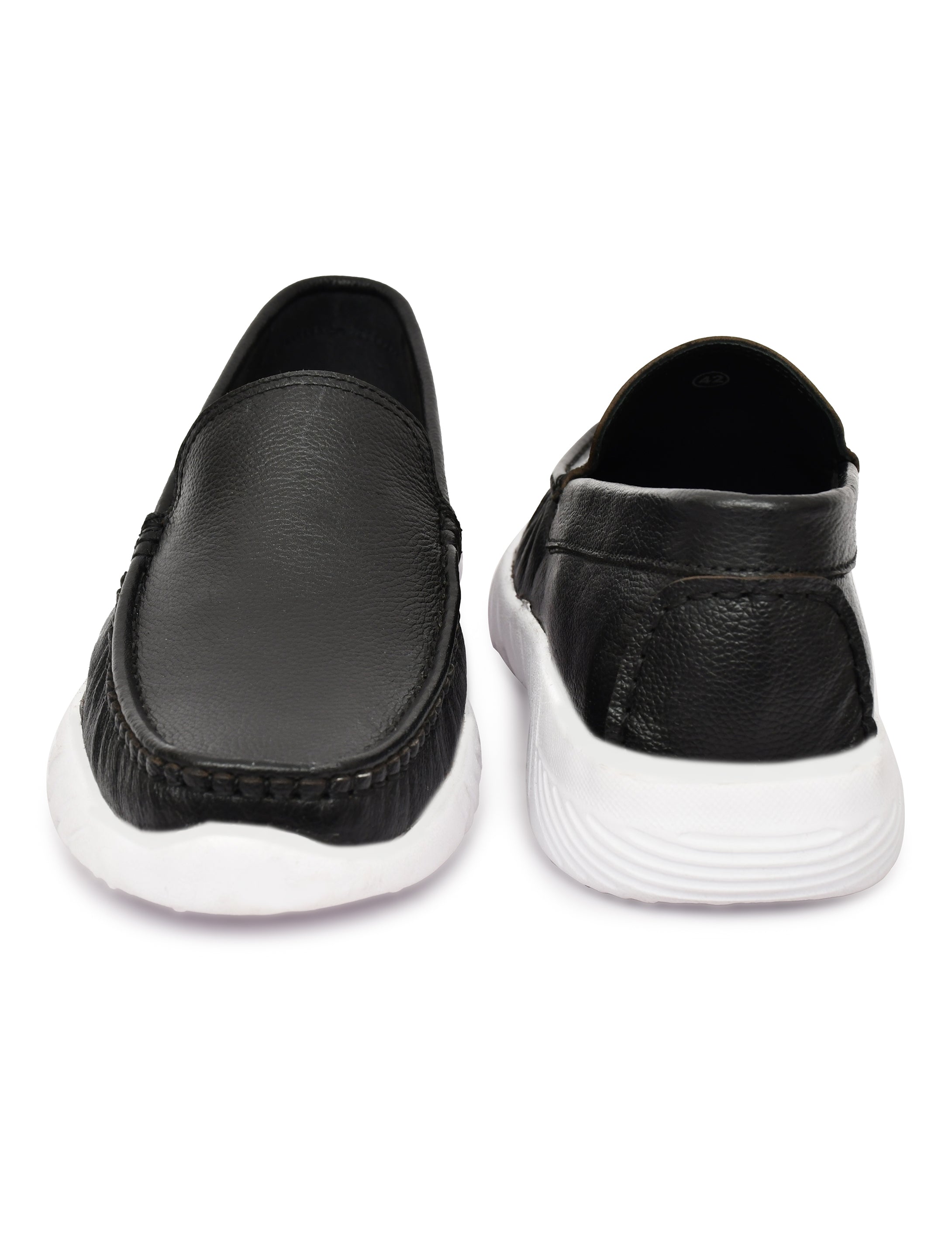 Feather Light Men's Black Slip-On Comfort Loafers