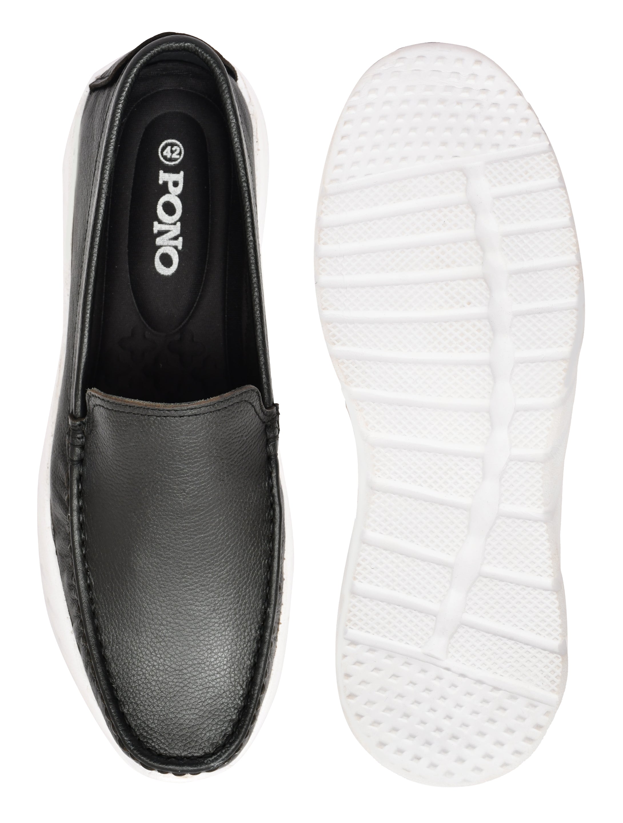Feather Light Men's Black Slip-On Comfort Loafers