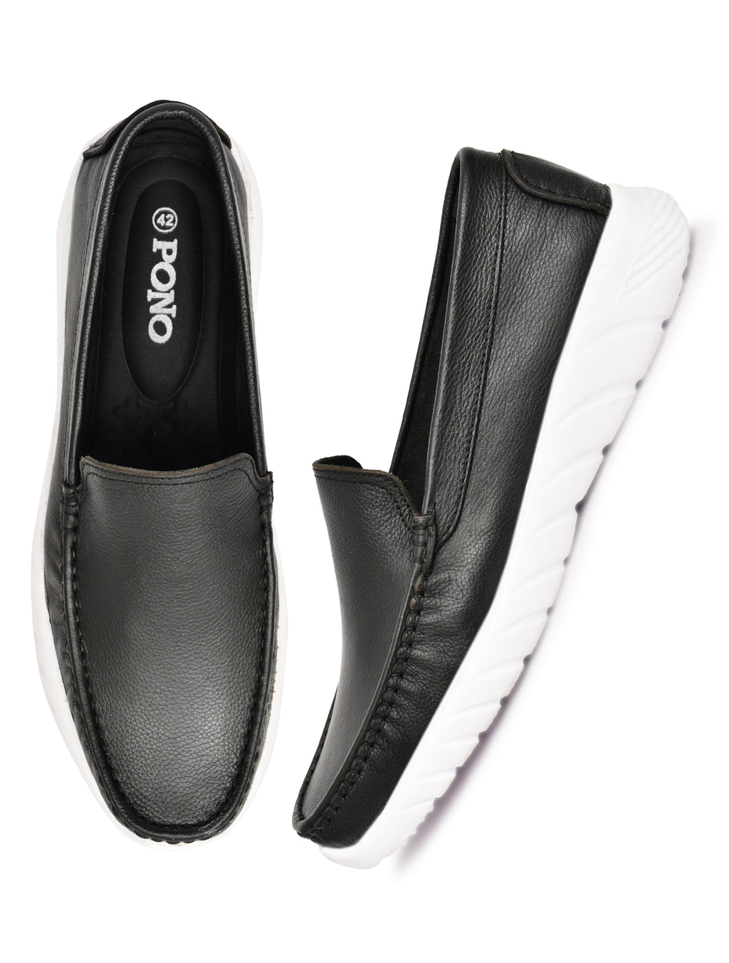 Feather Light Men's Black Slip-On Comfort Loafers