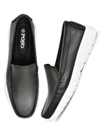 Feather Light Men's Black Slip-On Comfort Loafers