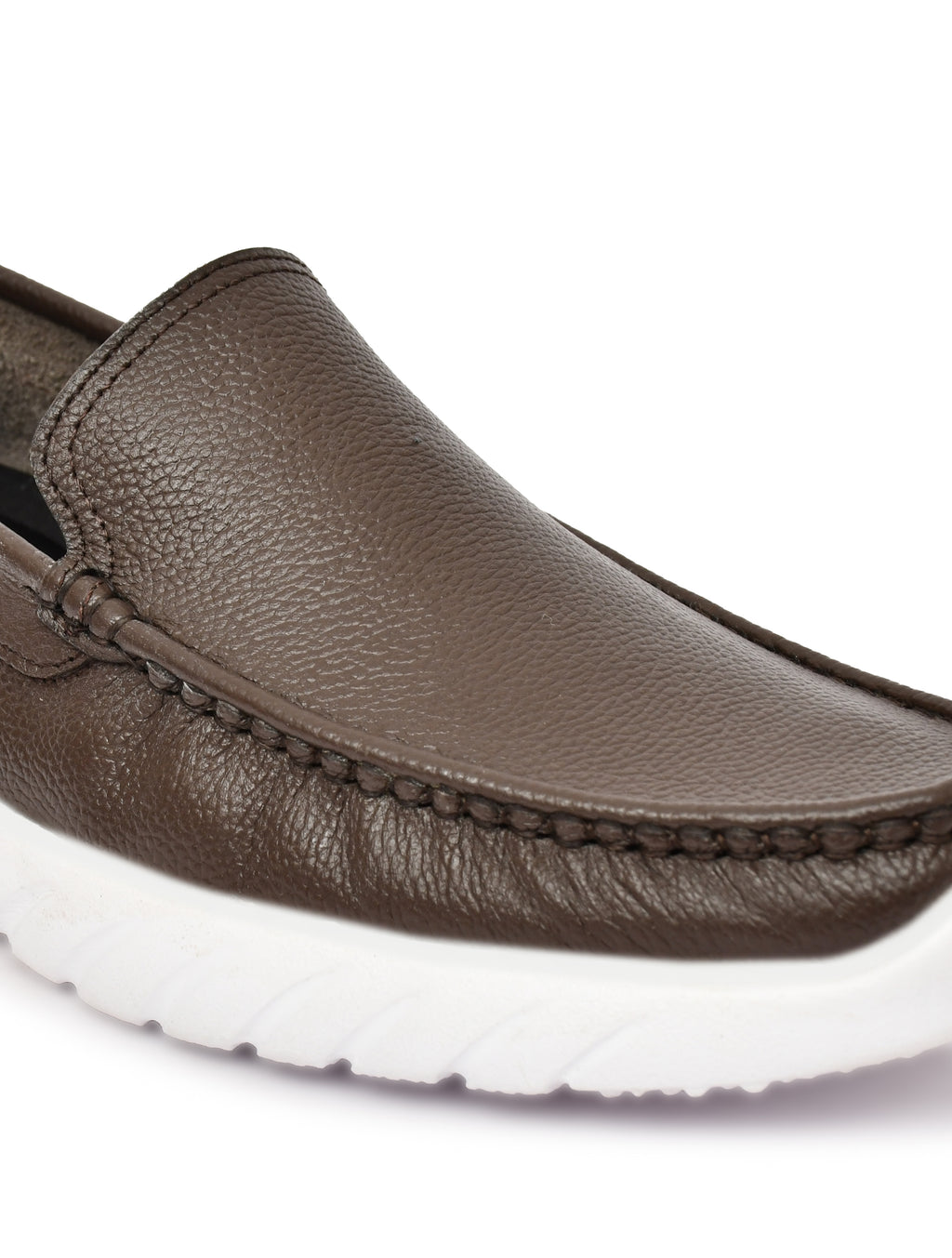 Feather Light Brown Slip-On Casual Loafers for Men