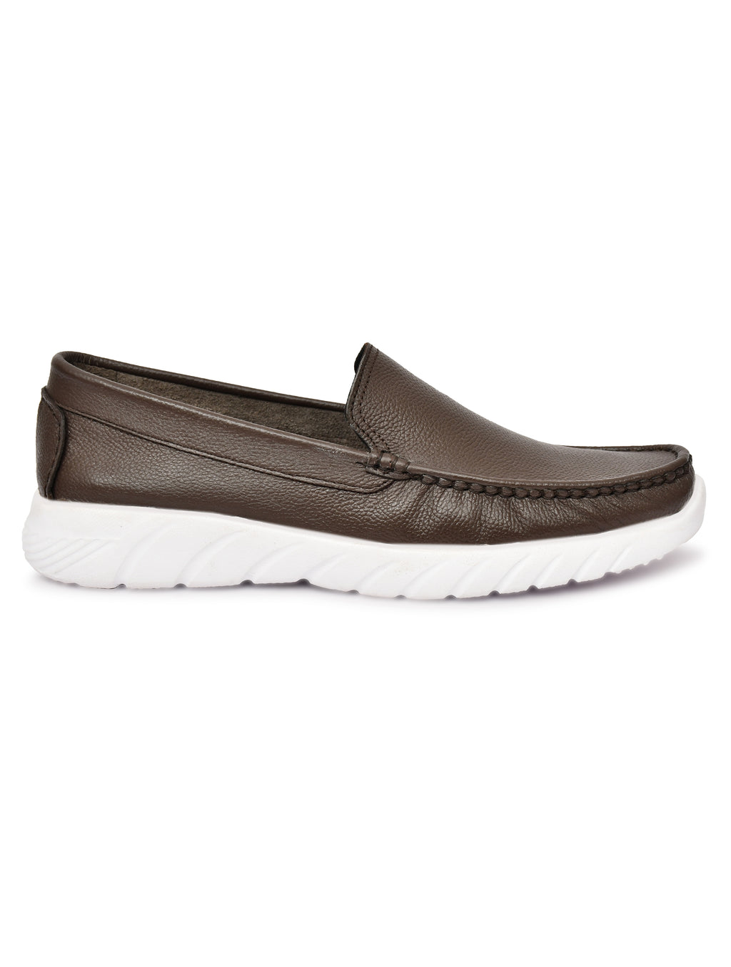 Feather Light Brown Slip-On Casual Loafers for Men