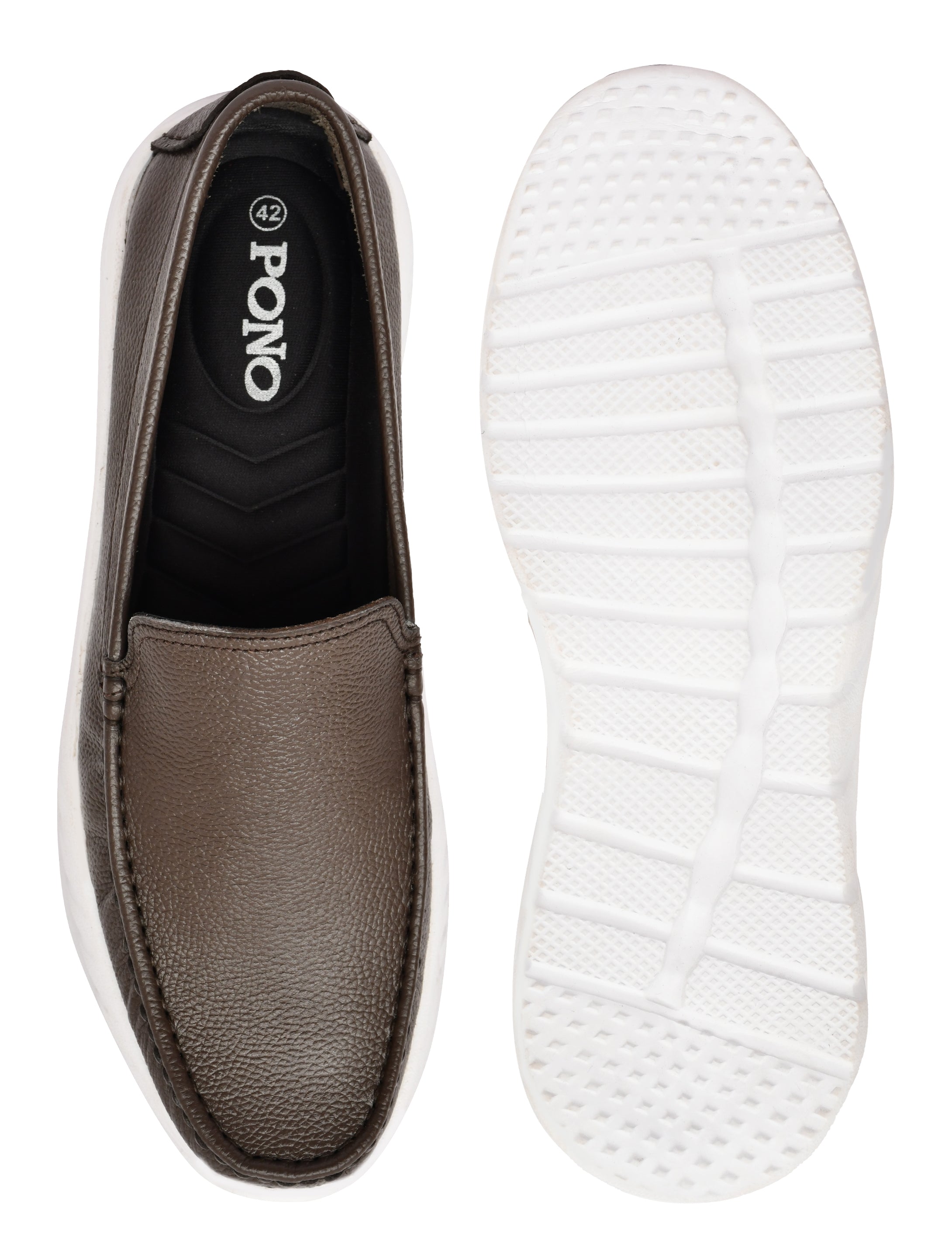 Feather Light Brown Slip-On Casual Loafers for Men