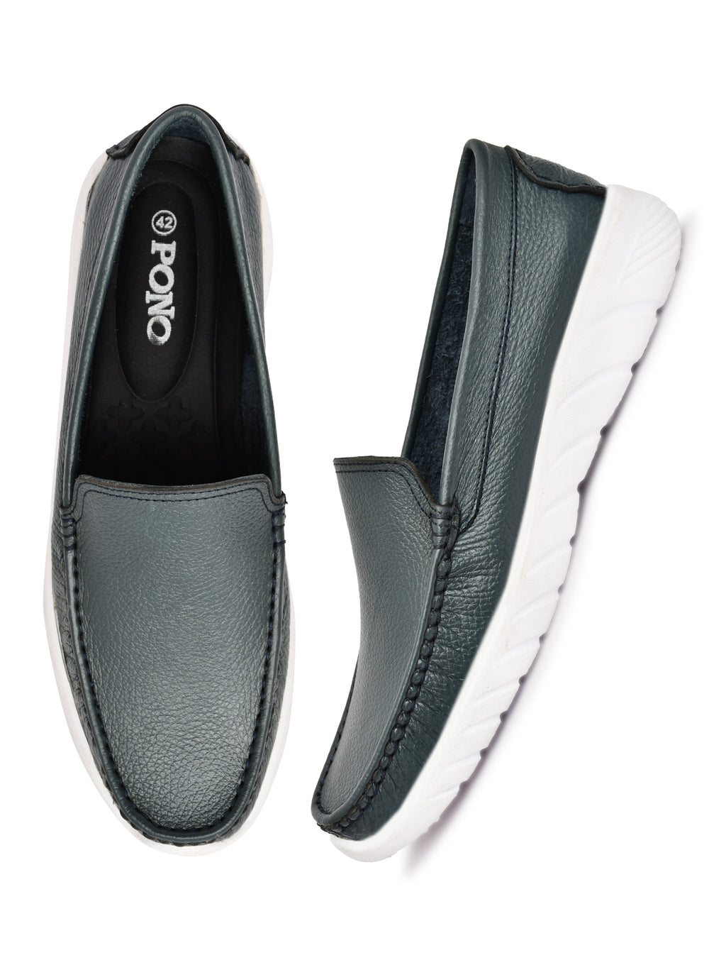 Feather Light Teal Slip-On Casual Loafers for Men