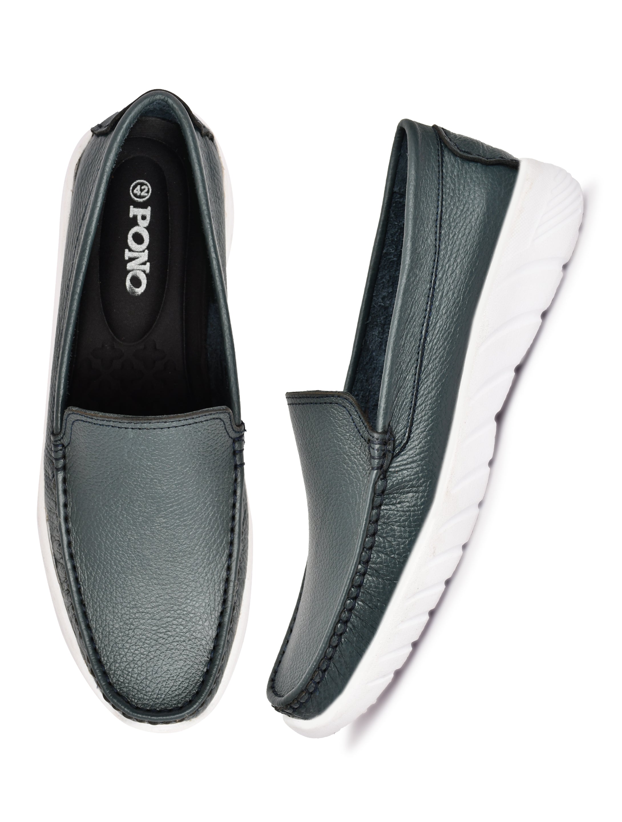 Feather Light Teal Slip-On Casual Loafers for Men