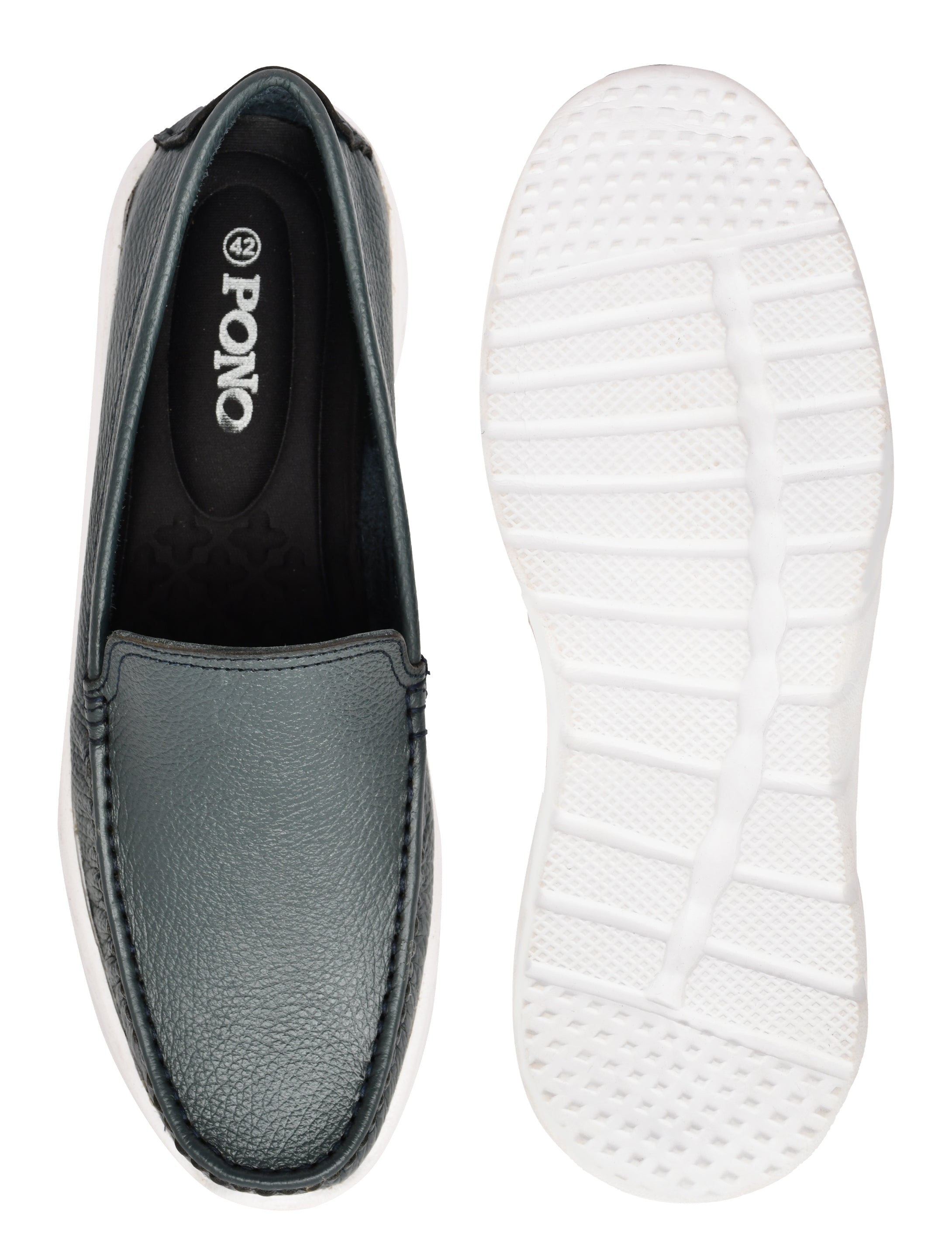 Feather Light Teal Slip-On Casual Loafers for Men