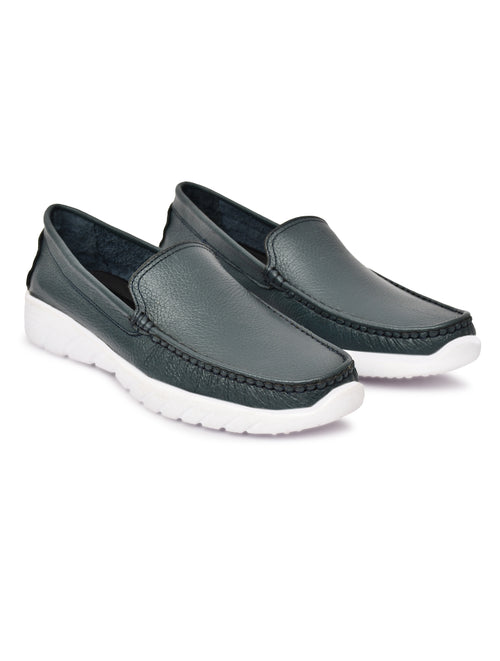 Feather Light Teal Slip-On Casual Loafers for Men