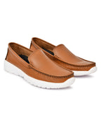 Feather Light Tan Slip-On Comfort Loafers for Men