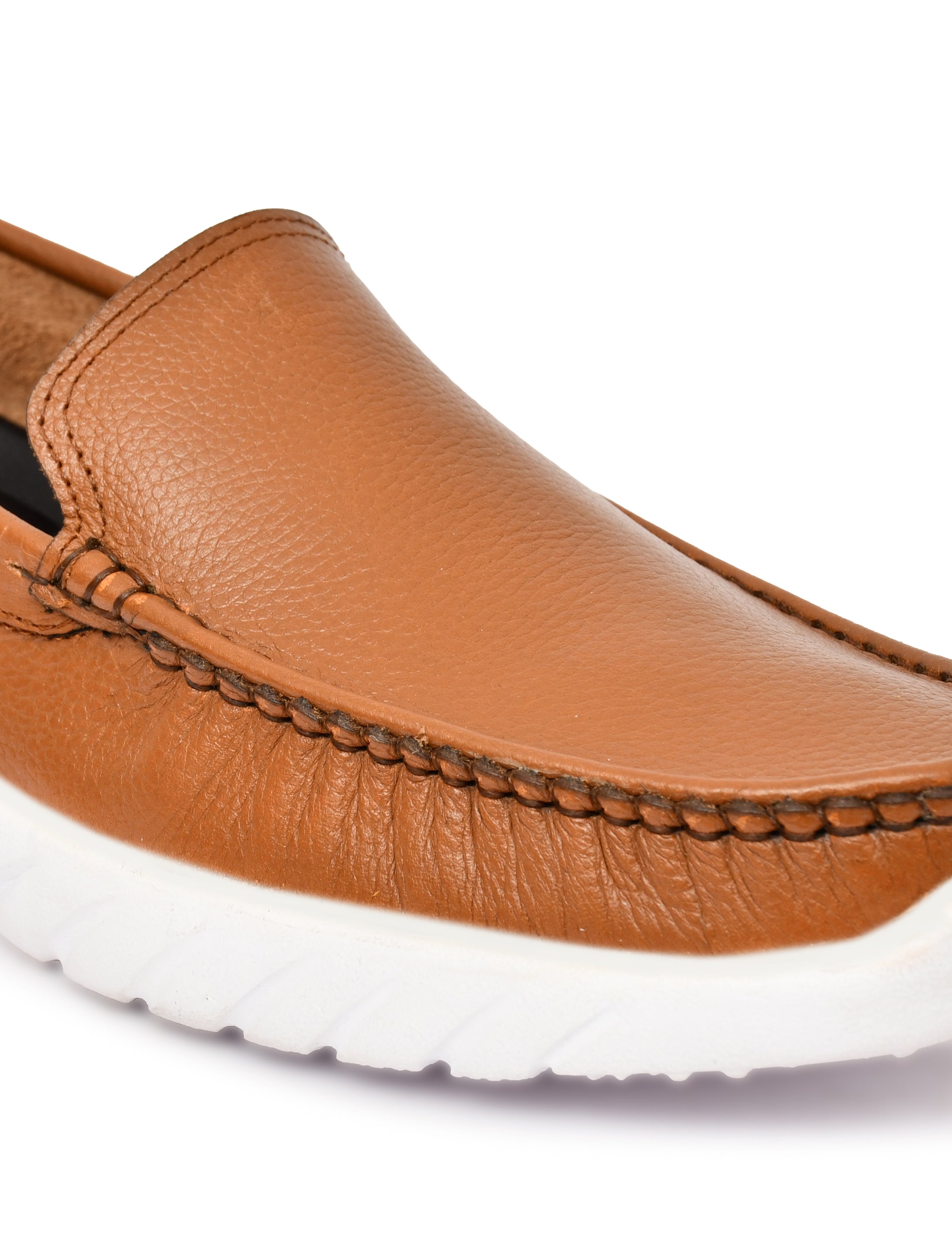 Feather Light Tan Slip-On Comfort Loafers for Men
