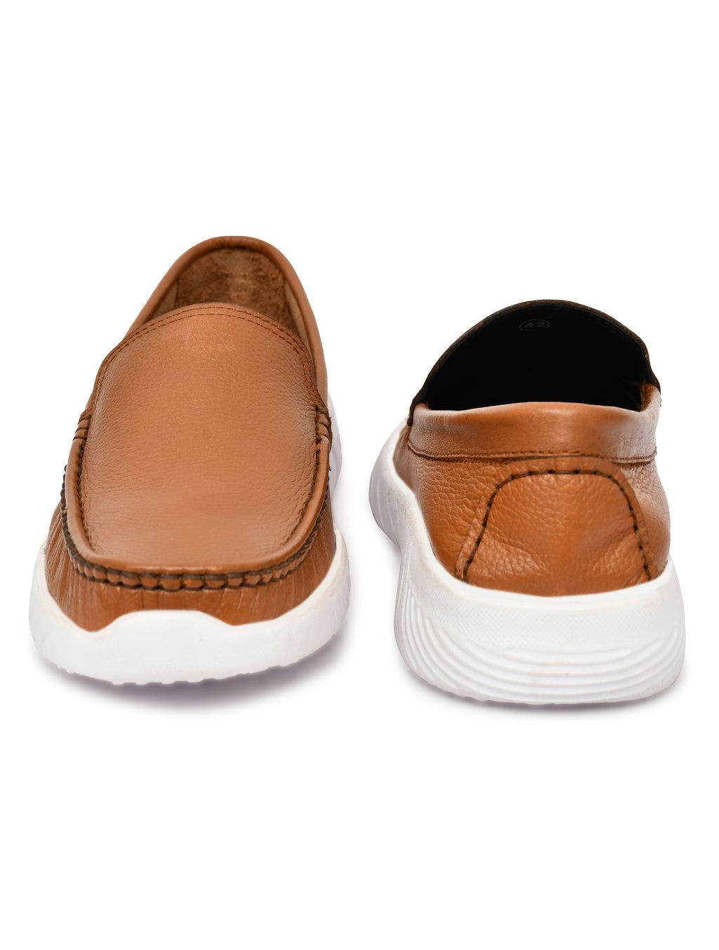 Feather Light Tan Slip-On Comfort Loafers for Men
