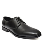 Men's Black Leather Derby Formal Shoes – Classic Lace-Up Office Wear