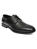 Men's Black Leather Derby Formal Shoes – Classic Lace-Up Office Wear