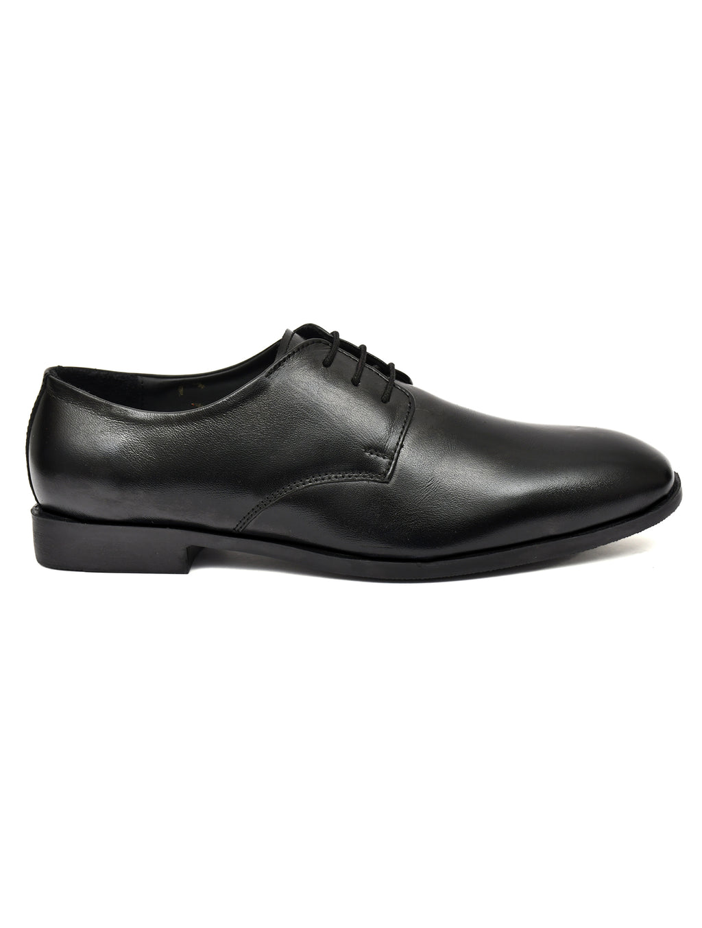 Men's Black Leather Derby Formal Shoes – Classic Lace-Up Office Wear
