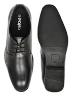 Men's Black Leather Derby Formal Shoes – Classic Lace-Up Office Wear