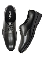 Men's Black Leather Derby Formal Shoes – Classic Lace-Up Office Wear