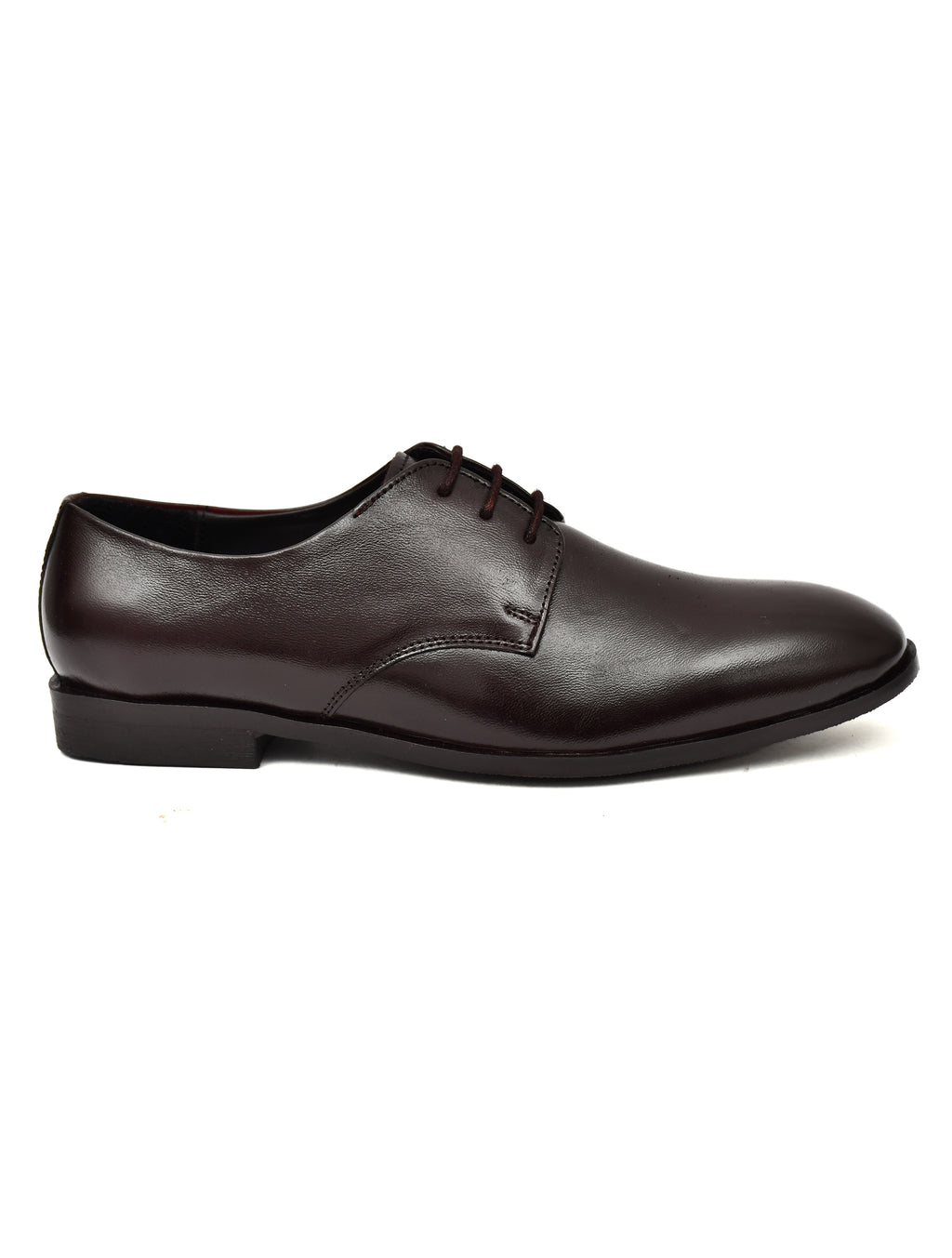 Men's Brown Leather Derby Formal Shoes – Sophisticated Lace-Up Dress Shoes