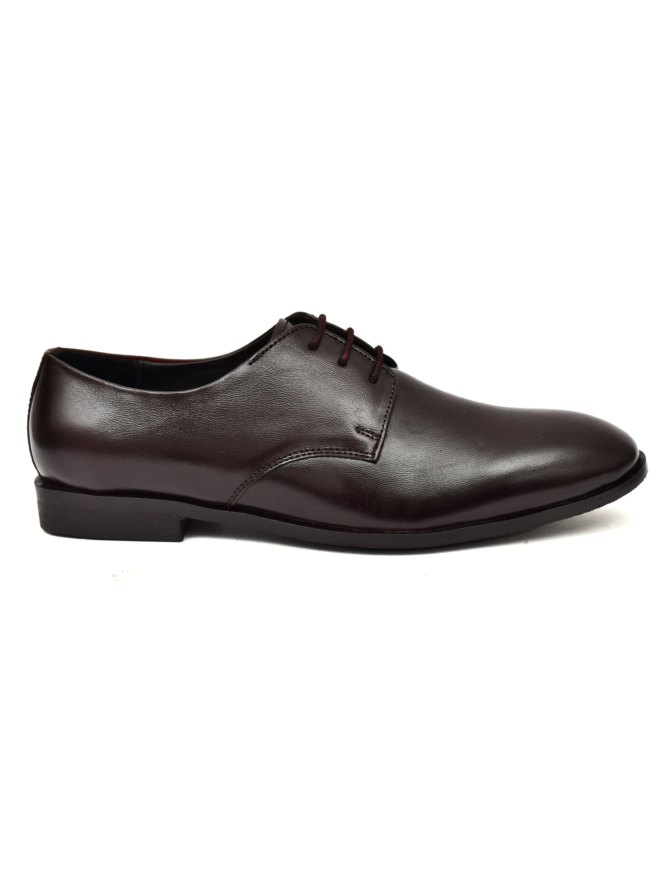 Men's Brown Leather Derby Formal Shoes – Sophisticated Lace-Up Dress Shoes