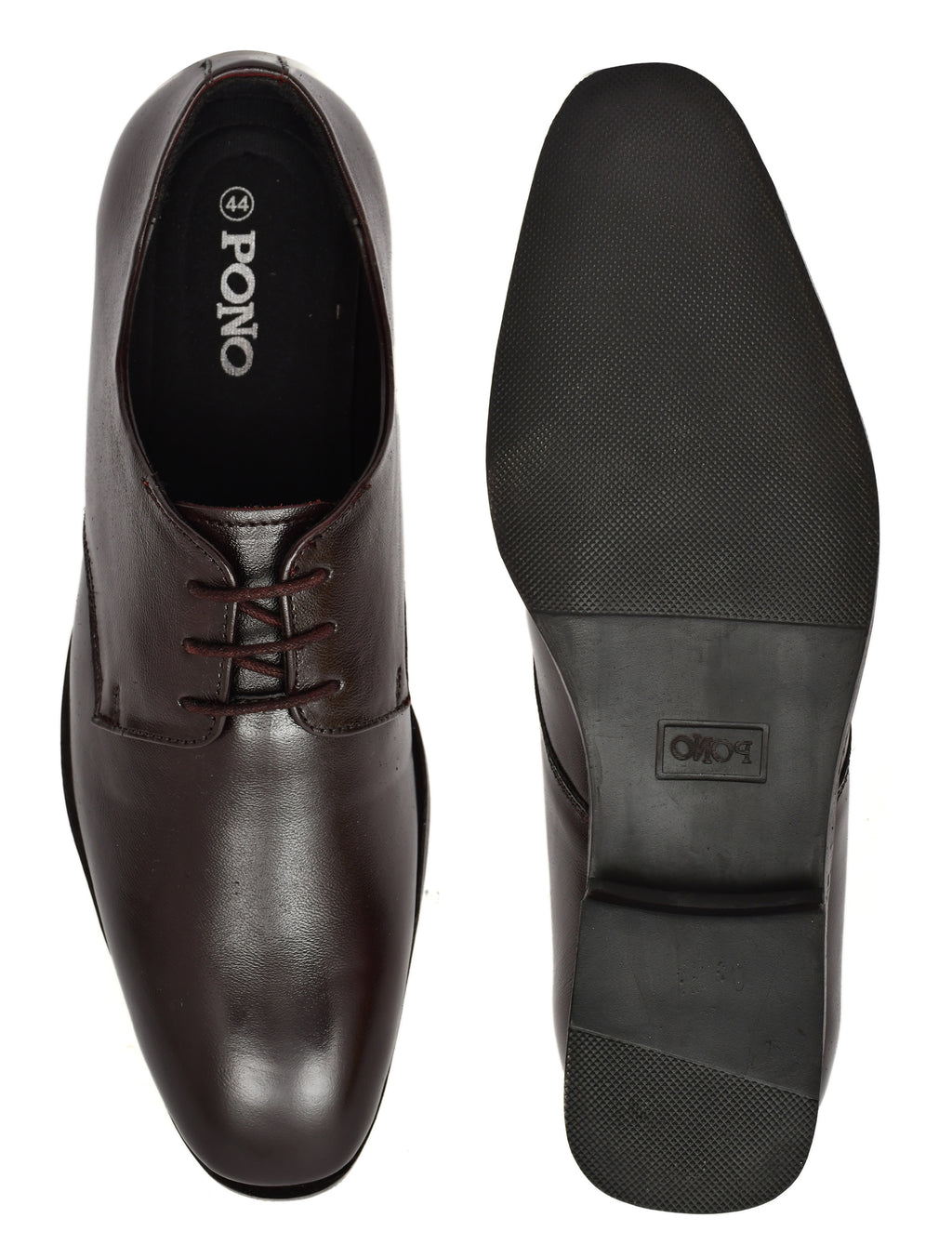 Men's Brown Leather Derby Formal Shoes – Sophisticated Lace-Up Dress Shoes