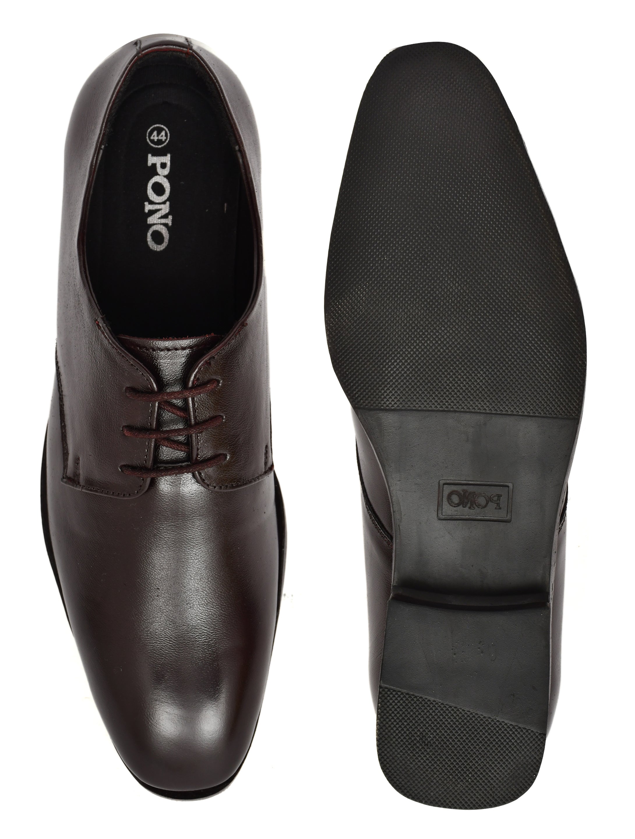 Men's Brown Leather Derby Formal Shoes – Sophisticated Lace-Up Dress Shoes