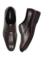 Men's Brown Leather Derby Formal Shoes – Sophisticated Lace-Up Dress Shoes