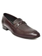 Men's Brown Textured Loafer Formal Shoes