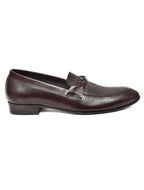 Men's Brown Textured Loafer Formal Shoes