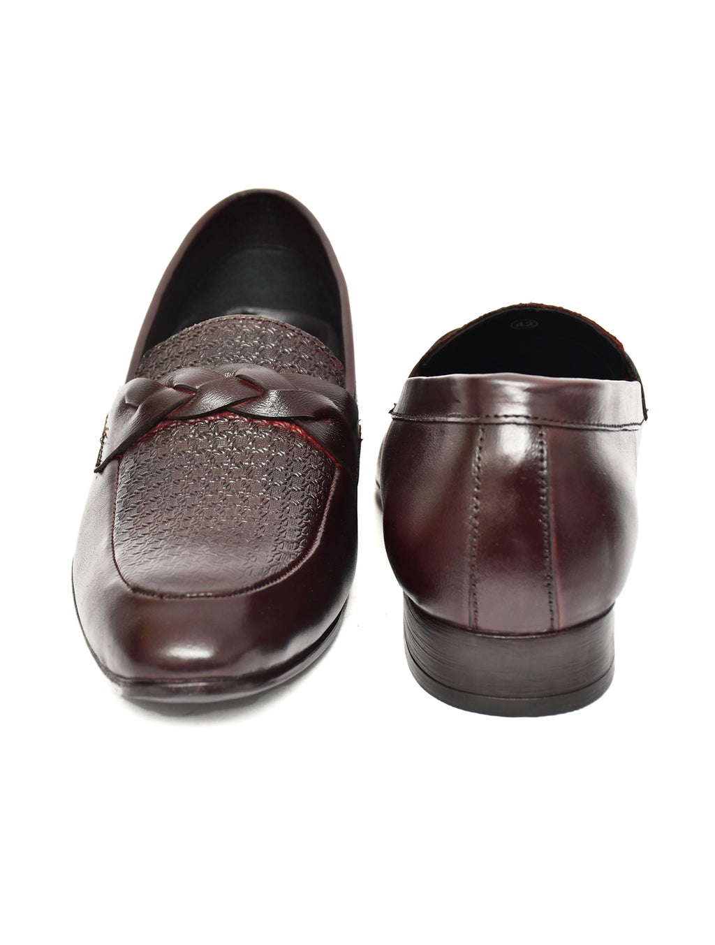 Men's Brown Textured Loafer Formal Shoes