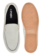 Premium Beige Nubuck Leather Slip-On Loafers for Men | Casual Driving Shoes