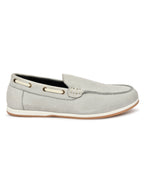 Premium Beige Nubuck Leather Slip-On Loafers for Men | Casual Driving Shoes