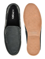 Premium Black Nubuck Leather Slip-On Loafers for Men | Classic Casual Shoes