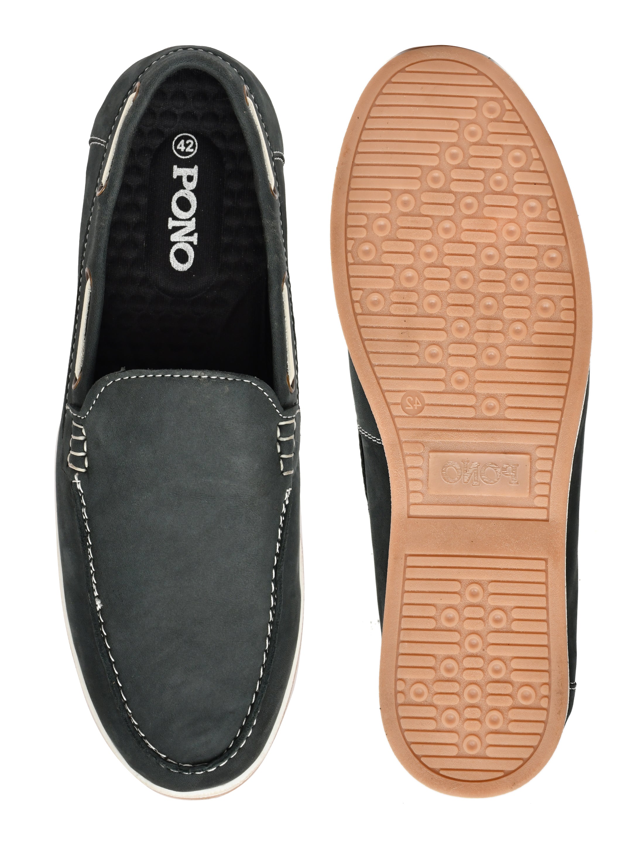 Premium Black Nubuck Leather Slip-On Loafers for Men | Classic Casual Shoes