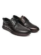 PONO Zero Gravity Men's Black Leather Comfort Derby Shoes – Ultra-Lightweight Everyday Formal Shoes