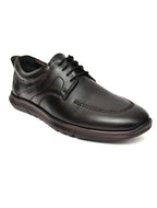 PONO Zero Gravity Men's Black Leather Comfort Derby Shoes – Ultra-Lightweight Everyday Formal Shoes