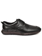 PONO Zero Gravity Men's Black Leather Comfort Derby Shoes – Ultra-Lightweight Everyday Formal Shoes