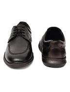 PONO Zero Gravity Men's Black Leather Comfort Derby Shoes – Ultra-Lightweight Everyday Formal Shoes