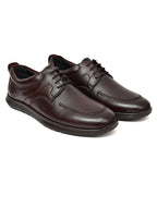 PONO Zero Gravity Men's Brown Leather Comfort Derby Shoes – Ultra-Lightweight Everyday Formal Shoes