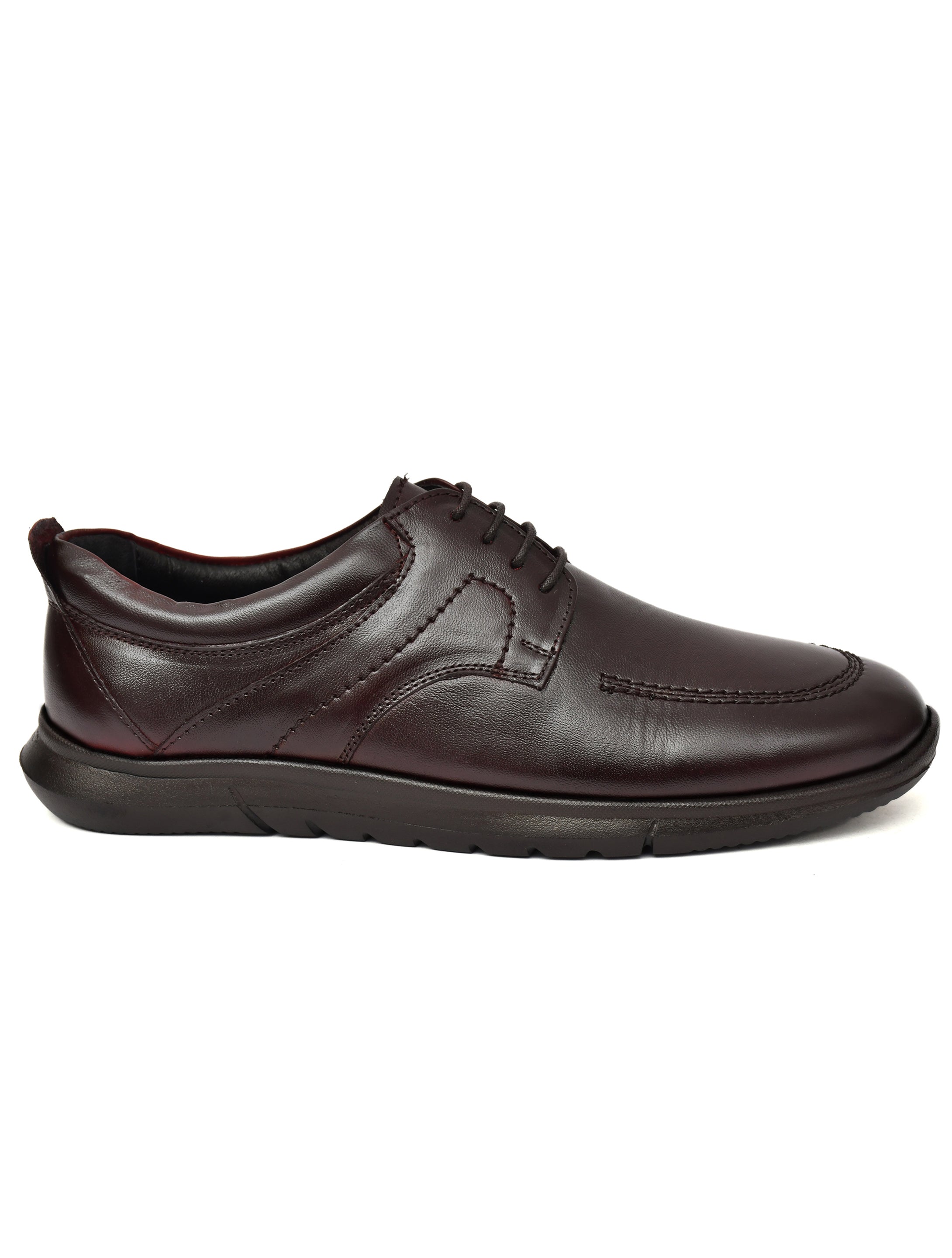 PONO Zero Gravity Men's Brown Leather Comfort Derby Shoes – Ultra-Lightweight Everyday Formal Shoes