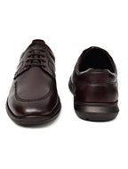 PONO Zero Gravity Men's Brown Leather Comfort Derby Shoes – Ultra-Lightweight Everyday Formal Shoes